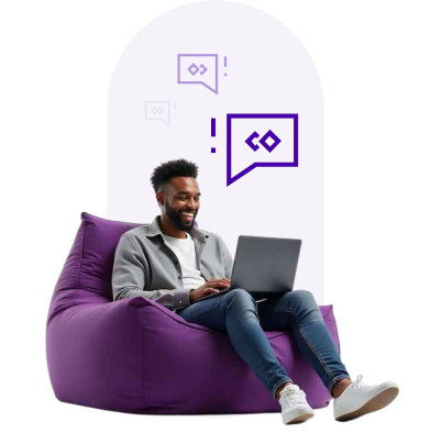 Persona en sofá representando creatividad